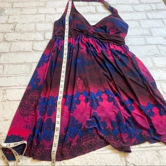 Lagaci Women's Mini Halter Dress Beaded Beach - Picture 8 of 11